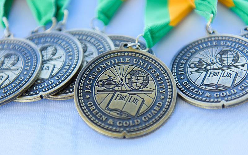Green and Gold Guard Medallions